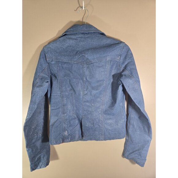 Women's Wilson's Blue Leather Jacket, Size M, RN 69425 - Picture 7 of 12